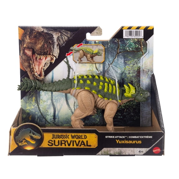 Jurassic World Strike Attack Yuxisaurus Dinosaur Figure, Head Action, Posable & Digital Play