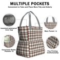 thumbnail image 3 of Green and Red Christmas Plaid Pattern Drawstring Lunch Bag Women - Drawstring Lunch Bag Insulated for Work Office - Stain-Resistant Large Lunchbags for Women with Multi-Pockets, 3 of 6