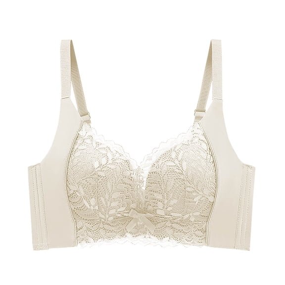 Kaemgyyd Women's Full Coverage Bras Fashion Color Block Lace Leisure Bras Adjustable Strap Comfort Wirefree Everyday Bras