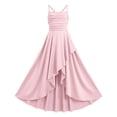 thumbnail image 5 of PRfgtbd Girls Maxi Dresses Ruffle Hem Ruched Criss-Cross Sleeveless Flower Girl Dress Formal Wedding Party Gown A-Line Flowy Cami Sundress Soft Spring Dresses, 5 of 7