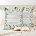 thumbnail image 3 of Eucalyptus Leaves Outdoor Waterproof Pillow Covers, Summer Pastoral Botanical Gray Wooden Decorative Square Throw Pillowcase Sofa Cushion Sham for Patio/Couch/Chair, 18"x18" 2 Pack, 3 of 8