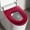 Red #4, variant on Winter Plush Toilet Seat Cushion | Soft Thickened Polyester Toilet Seat Cover | Washable & Waterproof Design | Brown Bathroom Mat | 43x37cm Comfortable Toilet Seat Washer