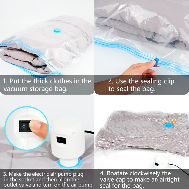Electric Pump for Vacuum Storage Bags 55W 4200 Pa Space Saver Vacuum Storage Bag Pump for Compression Clothing Portable Vacuum Pump for Various