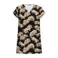 thumbnail image 4 of Satin Shirts for Women Stripe Print V Neck Short Sleeve T-Shirt Silky Soft Blouse Tops Business Casual Outfits Going Out Tops Dressy Trendy Shirt 2026 Spring Summer Vacation Outfits|Khaki|2XL, 4 of 6