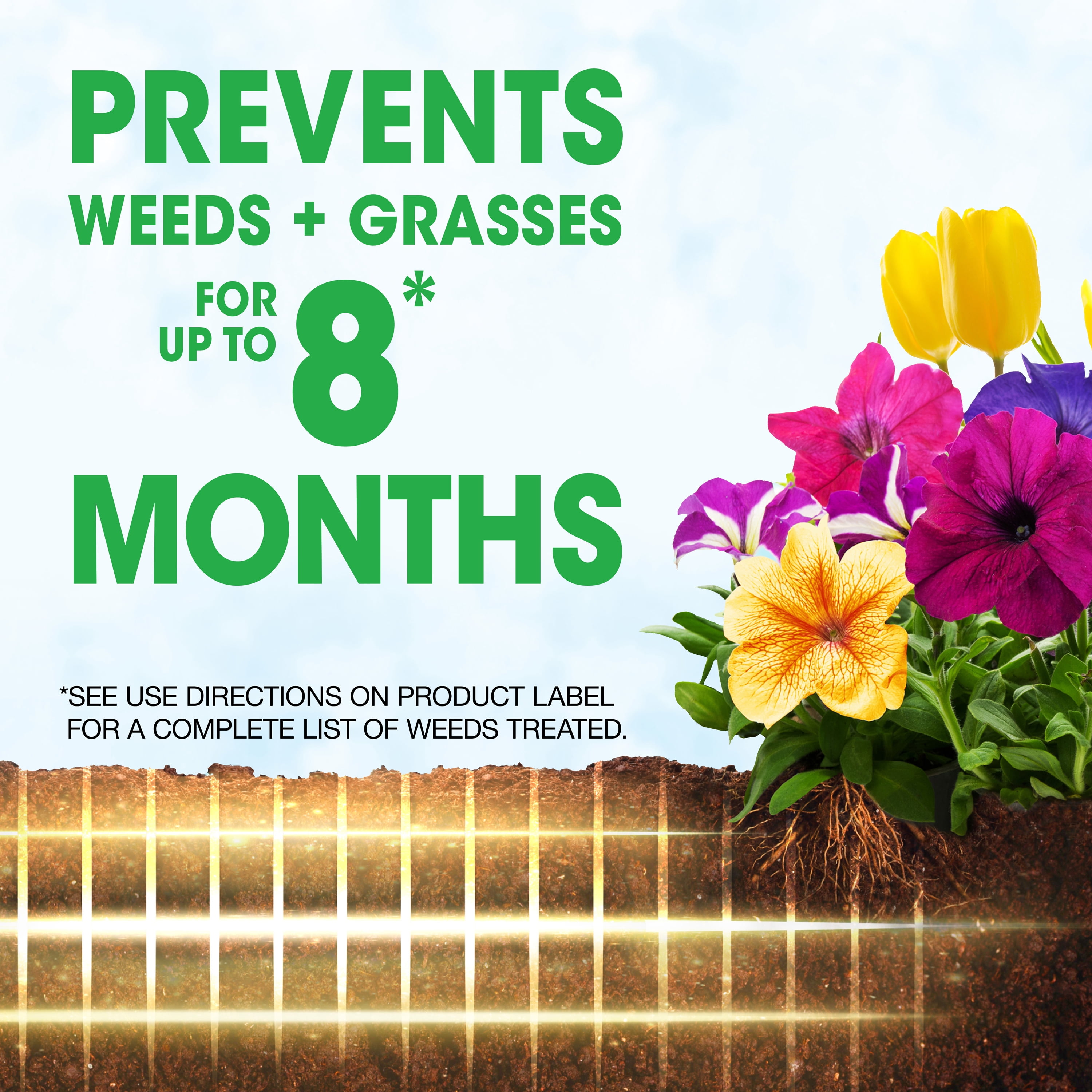 (2 pack) Roundup Weed Barrier Granules for Weed Prevention, 5.37 lbs.