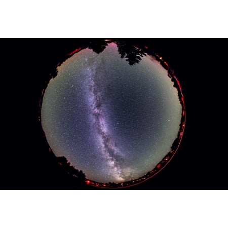 Fish-eye lens view of the summer Milky Way Stretched Canvas - Alan DyerStocktrek Images (18 x (Best Lens For Milky Way)