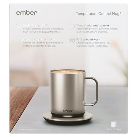 Ember - Temperature Control Smart Mug² - 10 oz - Stainless Steel