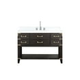 thumbnail image 2 of Brown Oak Single Bath Vanity 48"w X 22"d, Marble Top & Faucet - Soft Close, 5 Drawers And Open Cabinet Shelf Give Generous Storage Space 48" W 22" D With 5 Provide Plentiful Facilities, 2 of 6