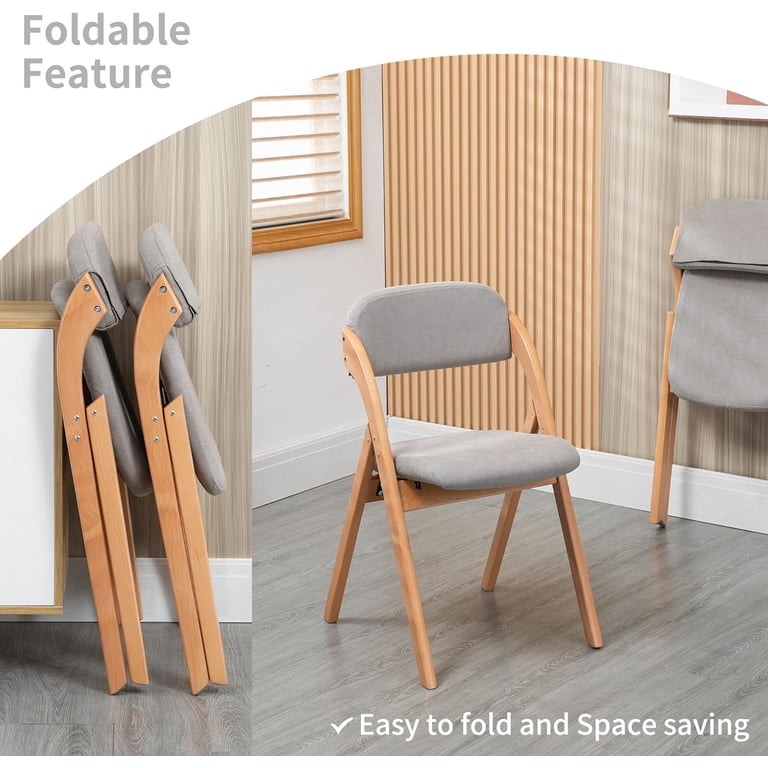 Wood Padded Folding Chairs With Seats