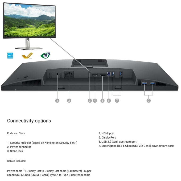 Dell P2723D 27-Inch QHD 1440p LED-Backlit LCD Monitor with