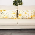 thumbnail image 2 of Lencenser 12" x 20" Yellow Floral Polyester Decorative Pillow Case, (2 Count), 2 of 6