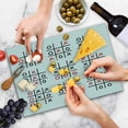 thumbnail image 4 of Xo Cutting Board, Doodle Style Tic Tac Toe Game Set Table with X and O Letters Design, Decorative Tempered Glass Cutting and Serving Board, Large Size, Black White and Red, by Ambesonne, 4 of 5