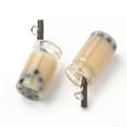 thumbnail image 2 of U8MO 10pc Resin Glass Bottle Pendants Cute Dangle Charms DIY Jewelry Crafting 27x12mm-LightKhaki, 2 of 2