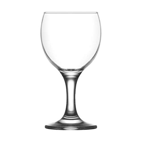 LAV 5 Ounce White Wine Glasses | Misket Collection ? Thick and Durable ? Dishwasher Safe ? Perfect for Parties, Weddings, and Everyday ? Great Gift Idea ? Set of 6 Small White Wine Glasses