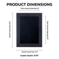 thumbnail image 3 of 16x20 Shadow Box Frame Black Wood | With a 3/4" Usable Display Depth | Includes a Black Real Suede, 3 of 6