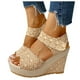 thumbnail image 3 of Sandalias de playa de tacón alto cómodas de verano con punta abierta y plataforma de cuña para mujer Wmkox8yii sa781, 3 of 7