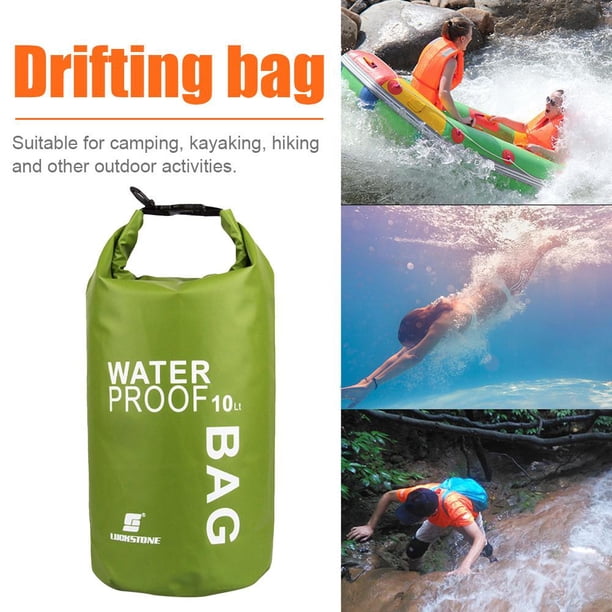 Bolsa de natación Bolsa de teléfono impermeable para almacenamiento de saco seco Trekking Boat (Verde)