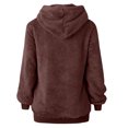 thumbnail image 5 of Clearance asdoklhq Womens Plus Size Tops Clearance, Women's Zipper V-Neck Pullover Tops Long Sleeve Hooded Blouse Sweatshirt, 5 of 6