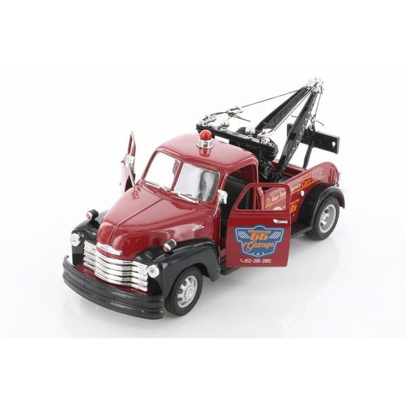 1953 Chevy Tow Truck, Red - Welly 22086S/4D - 1/24 scale Diecast Model Toy Car (Brand New but NO BOX)