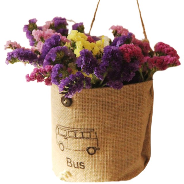 Coofit Artificial Flower Decorative Hanging Plant Wall Hanging Ornament with Sack