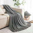 thumbnail image 6 of Tgbvmt Soft Knitted Blanket, Fringed Sofa Throw Blanket, Cozy Sleeping Blanket, 180x130cm, Comfortable and Stylish for Cuddling, Available in Multiple Colors, Machine Washable and Soft, 6 of 6