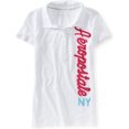 thumbnail image 1 of Aeropostale Womens 87 5 Polo Shirt, Blanco, X-Large, 1 of 1