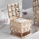 thumbnail image 4 of Estuche de maquillaje compacto cuadrado con tapa y organizador de bastoncillos de algodón con diseño de diamantes brillantes, 4 of 8