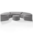 thumbnail image 3 of Bowery Hill 4Pc Vinyl Curved Sectional Sofa Cover Set in Gray, 3 of 8