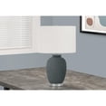 thumbnail image 4 of Lighting, 24"H, Table Lamp, Blue Ceramic, Ivory / Cream Shade, Contemporary, 4 of 7