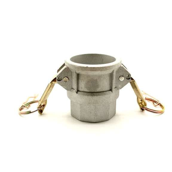 Thrifco Plumbing 8613019 4 Inch Female Camlock Coupler x 4 Inch Female NPT Aluminum Fititng with Brass Handles - Style D