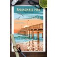 thumbnail image 3 of Myrtle Beach, South Carolina, Painterly, Springmaid Pier (9x12 Wall Art Print, Home Decor), 3 of 3