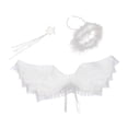 thumbnail image 2 of Xihbxyly Alas de Diablo para Disfraz, Conjunto Blanco y Negro, Incluye Diadema y Tenedor, Correas de Hombro Fáciles de Usar, Accesorio para Fiesta de Halloween, Evento Temático, Tamaño 56 X 24 Cm, 2 of 7