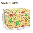 thumbnail image 3 of Christmas candy festive pattern background Storage Cubes with Lid Fabric Storage Bins Boxes Handles Cotton Linen Closet Organizer Container Decorative Foldable Washable Shelf Cloth Basket, 3 of 5