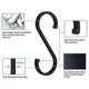 thumbnail image 4 of S Hooks, 12 Pack Aluminum S Shaped Hooksmatte Black, 4 of 5