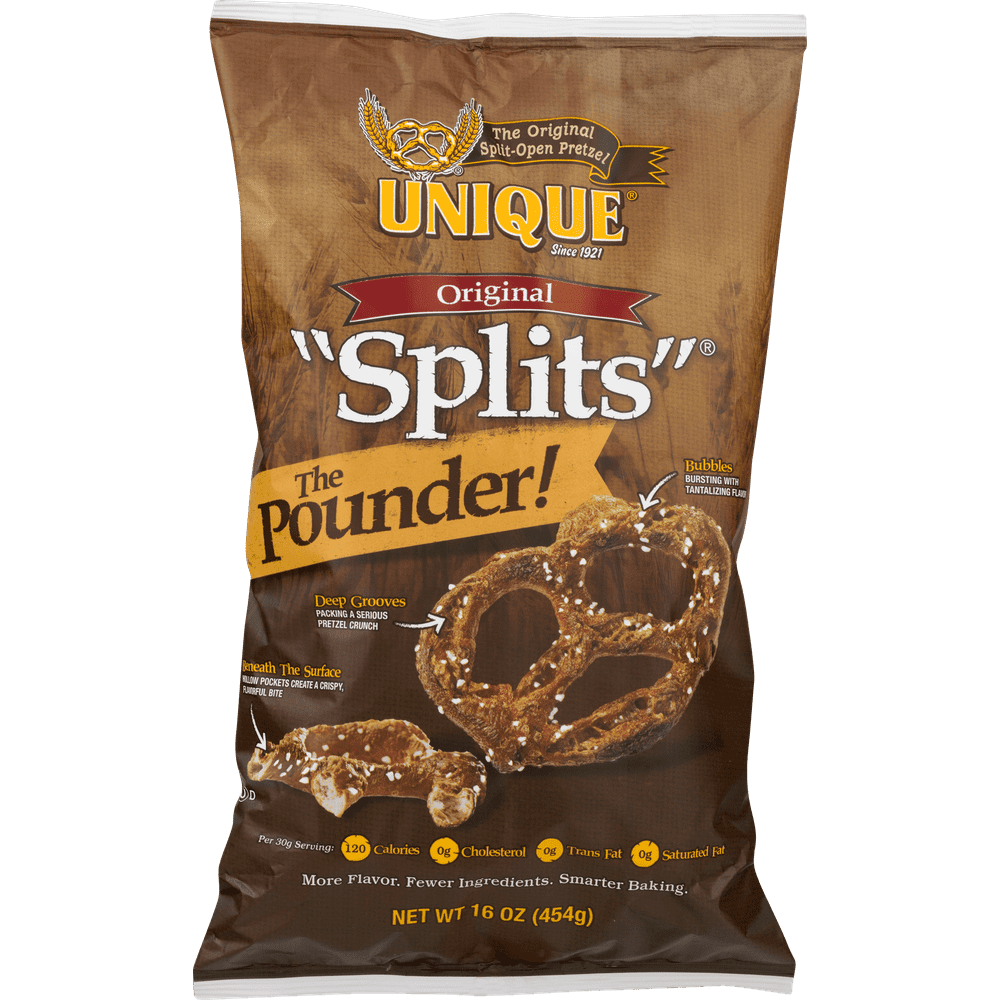 Unique Original Pretzel Splits, 16 oz, 12 count