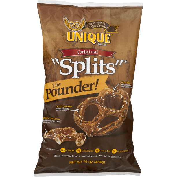 Unique Original Pretzel Splits, 16 oz, 12 count