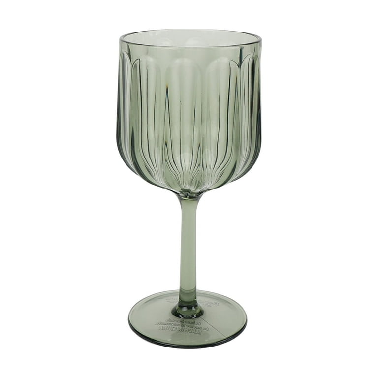 Better Homes & Gardens 17-Ounce Tritan Plastic Stemmed Wine Glass, Green -  Walmart.com