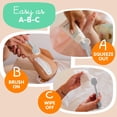 thumbnail image 2 of Juego de espátulas para crema de pañales Bumco Baby Bum Brush con funda, 2 of 7