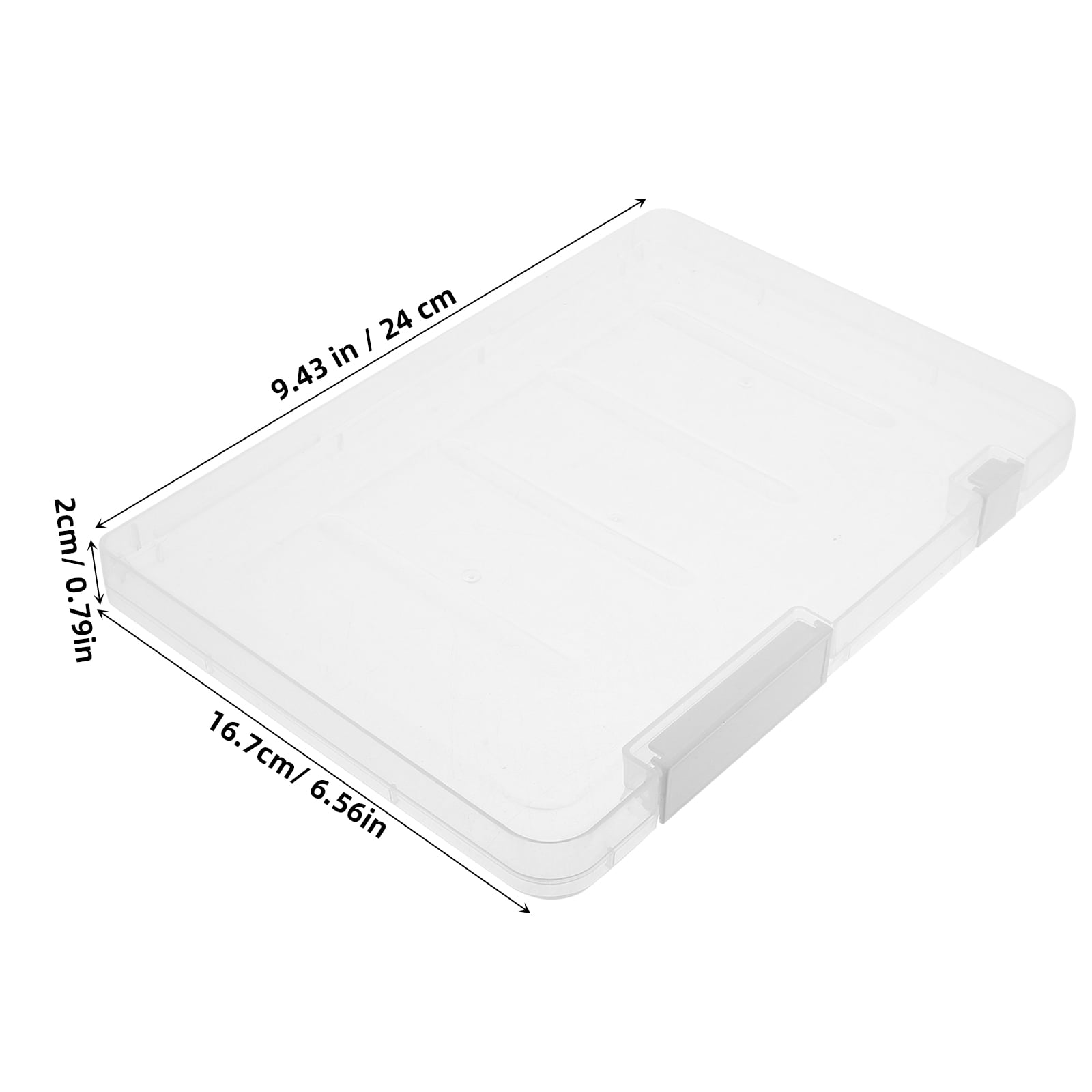 Masteelf 5-Pack Plastic Storage Organizer Boxes with Lids for File, Document, and Office Supplies Storage at Home or Office
