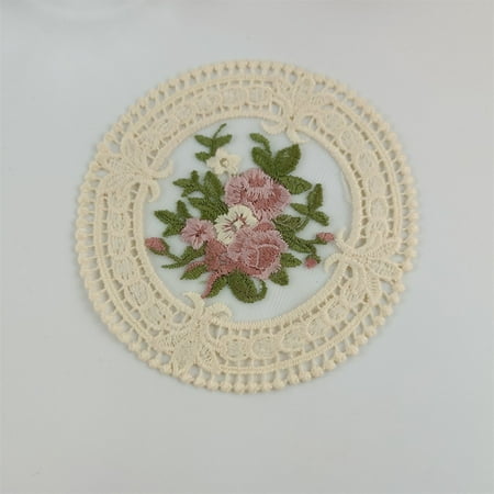 

European Retro Lace Coaster Exquisite Insulation Table Mat Decoration 11cm