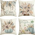thumbnail image 1 of Set of Fall Decorative Throw Pillow Covers for Home Sofa 18 x 18 Inch 4 Piece Set, 1 of 5