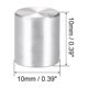 thumbnail image 2 of 3 piezas de perilla de potenciómetro con eje estriado tono plateado de aluminio, diámetro del eje de 6 mm, perilla rotativa de 10 mm x 10 mm, perilla de control de volumen, 2 of 3