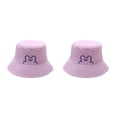 thumbnail image 3 of Sonducket Sombreros de cubo Hombres Mujeres Gorras Sombrero de pescador Adultos Sombrero Púrpura claro Púrpura claro M (56-58 cm) 2Conjunto, 3 of 6
