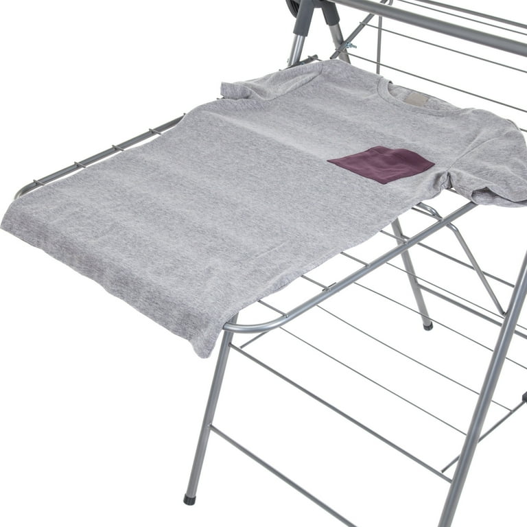 Minky Homecare X Wing Plus Metal Clothes Drying Rack Silver And