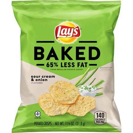 Lay's Sour Cream & Onion Baked Potato Crisps, 1.125 oz Bag