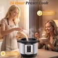 thumbnail image 6 of Haysky 16-in-1 6QT Electric Pressure Cooker Multi Cooker Rice Steamer Sauté Soup Yogurt Maker, Ceramic Pot, Silver, 6 of 8