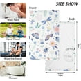 thumbnail image 3 of Dreamtimes 16x28 Inch Face Hand Towel Set Colorful Pattern Insects Flowers Cotton Washcloths, Quick-Dry Highly Absorbent Bath Towels 2 Pcs for Bathroom Ktichen Travel SPA Gym, 3 of 7
