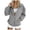 Grey, variant on Full Zip Up Sweatshirt Women No Hood - Oversized Loose Casual Long Sleeve Collared Jacket 2026 Fall Winter Clothes (Grey, XL)