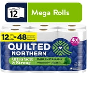 Quilted Northern Ultra Soft & Strong 2-Ply Toilet Paper, 12 Mega Rolls, 255 Sheets Per Roll