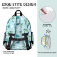 thumbnail image 5 of LightBlue Dinosaurs Eggs Palms Pattern Cute School Backpack Bag for School with Padded Back and Adjustable Shoulder Straps 15.25"x11.5"x5.25", 5 of 5